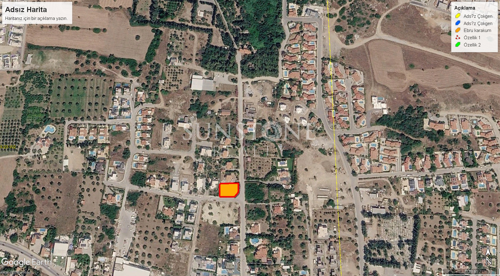 Girne Çatalköy'de Satılık, Şehir ve Doğa Manzaralı Konut İmarlı Arsa. 4