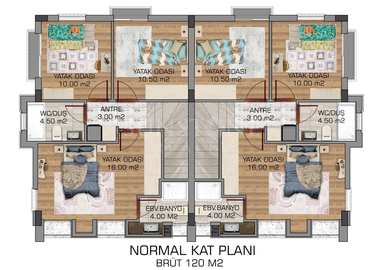 3+1 Modern Villas for Sale in Cyprus - Kyrenia - Doğanköy 22