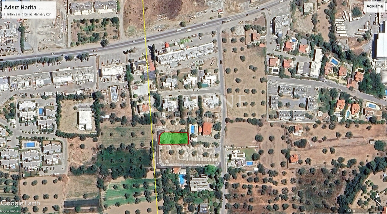 Kıbrıs Girne Ozanköy Satılık Türk Koçanlı 678 m2 Arsa 4