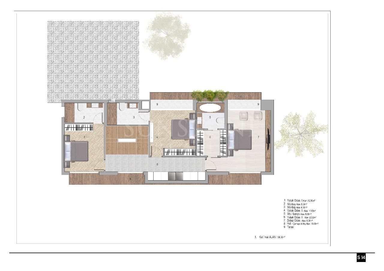 Kıbrıs Girne Ozanköy Satılık 4 Yatak Odalı Ultra Lüks Modern Villalar 12
