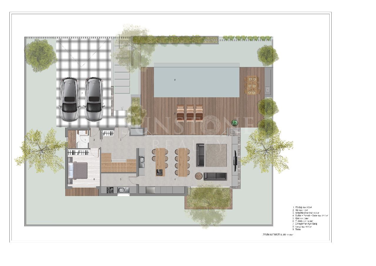Kıbrıs Girne Ozanköy Satılık 4 Yatak Odalı Ultra Lüks Modern Villalar 11