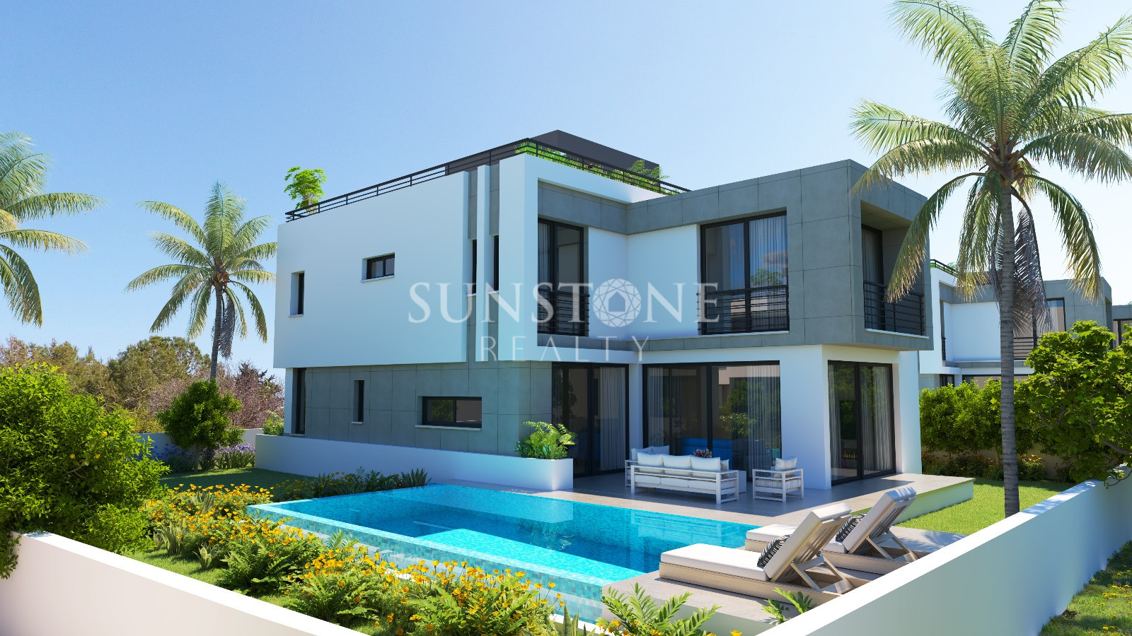 Kıbrıs Girne Alsancak Bölgesinde Modern 4+1 Villa - Özel Havuzlu ve Bahçeli. 4