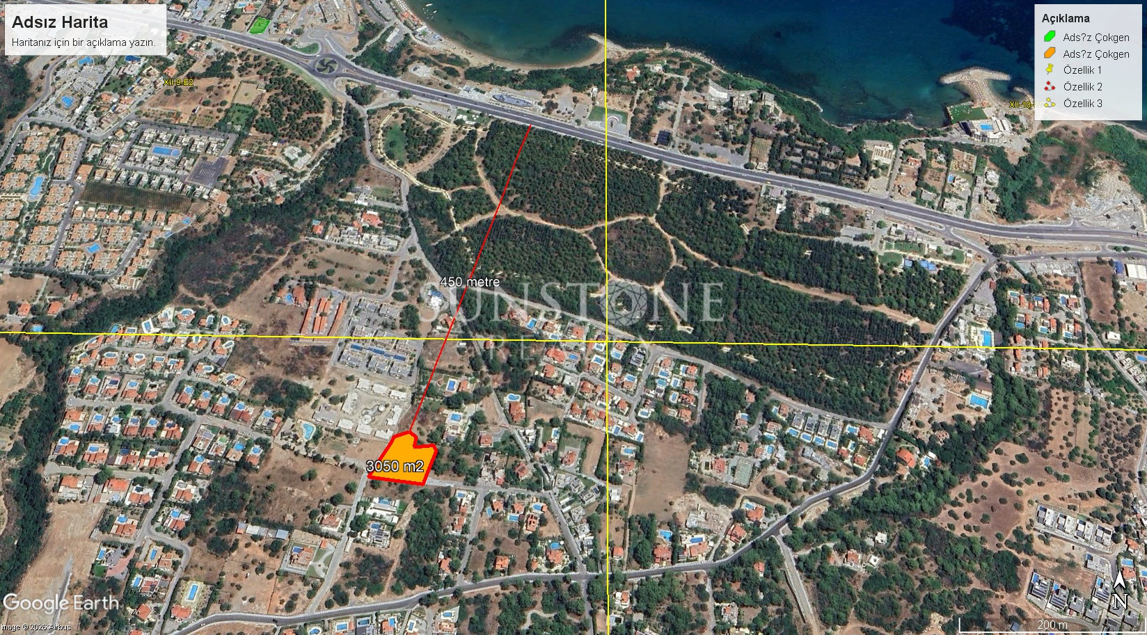 Kıbrıs Girne Edremit Bölgesinde Muhteşem Konuma Sahip Satılık Arazi. 2