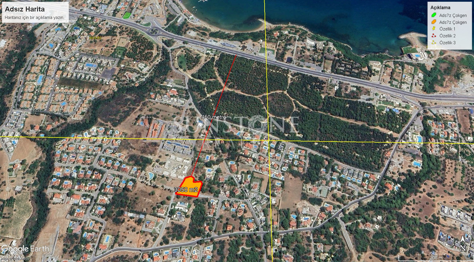 Kıbrıs Girne Edremit Bölgesinde Muhteşem Konuma Sahip Satılık Arazi. 5