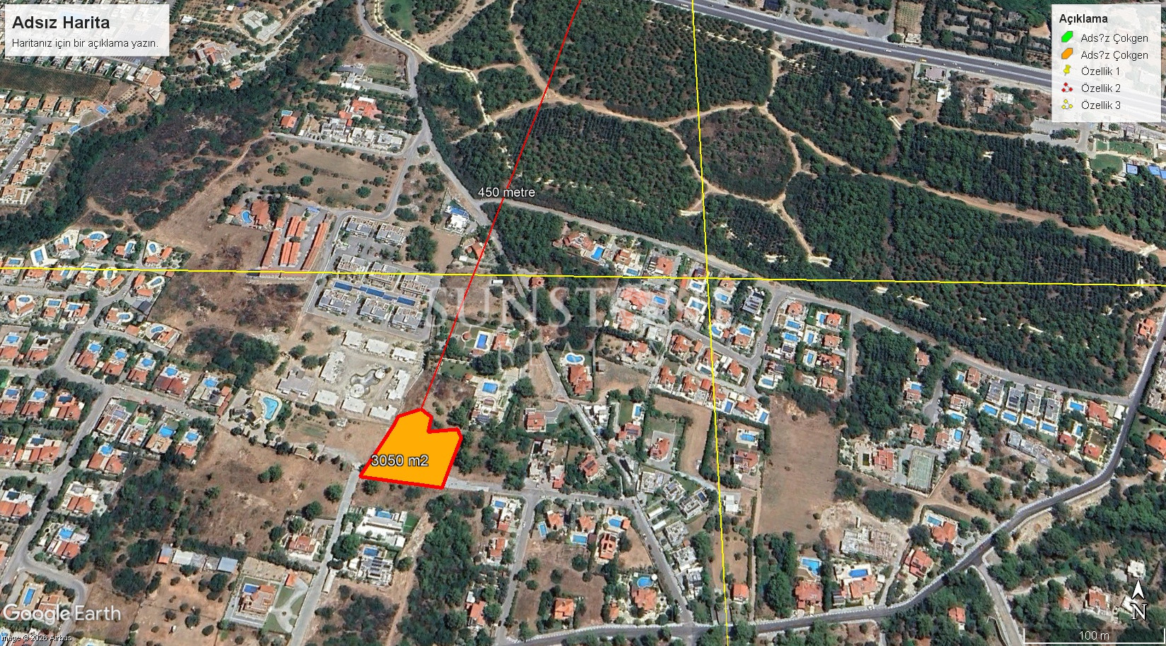 Kıbrıs Girne Edremit Bölgesinde Muhteşem Konuma Sahip Satılık Arazi. 6