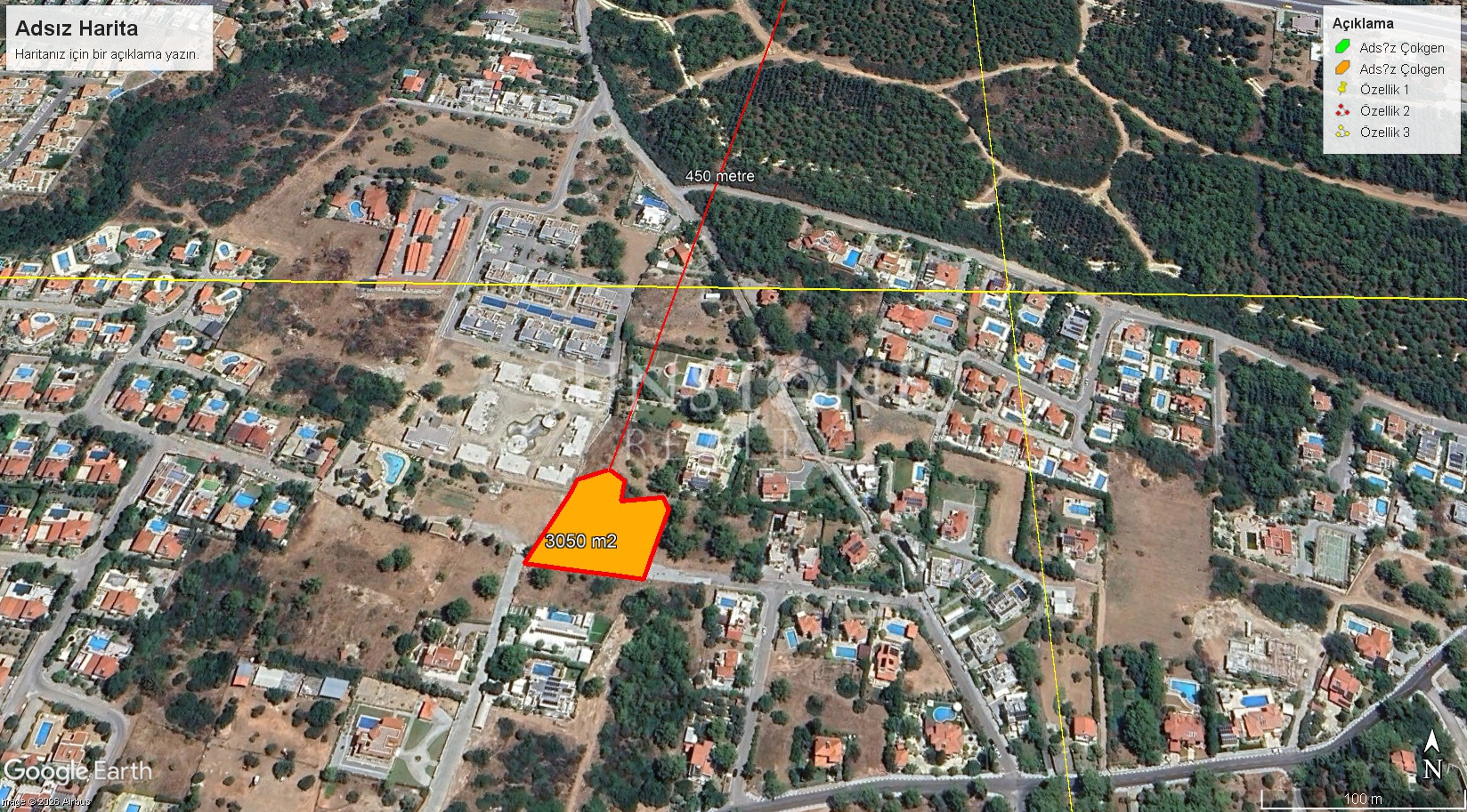Kıbrıs Girne Edremit Bölgesinde Muhteşem Konuma Sahip Satılık Arazi. 3