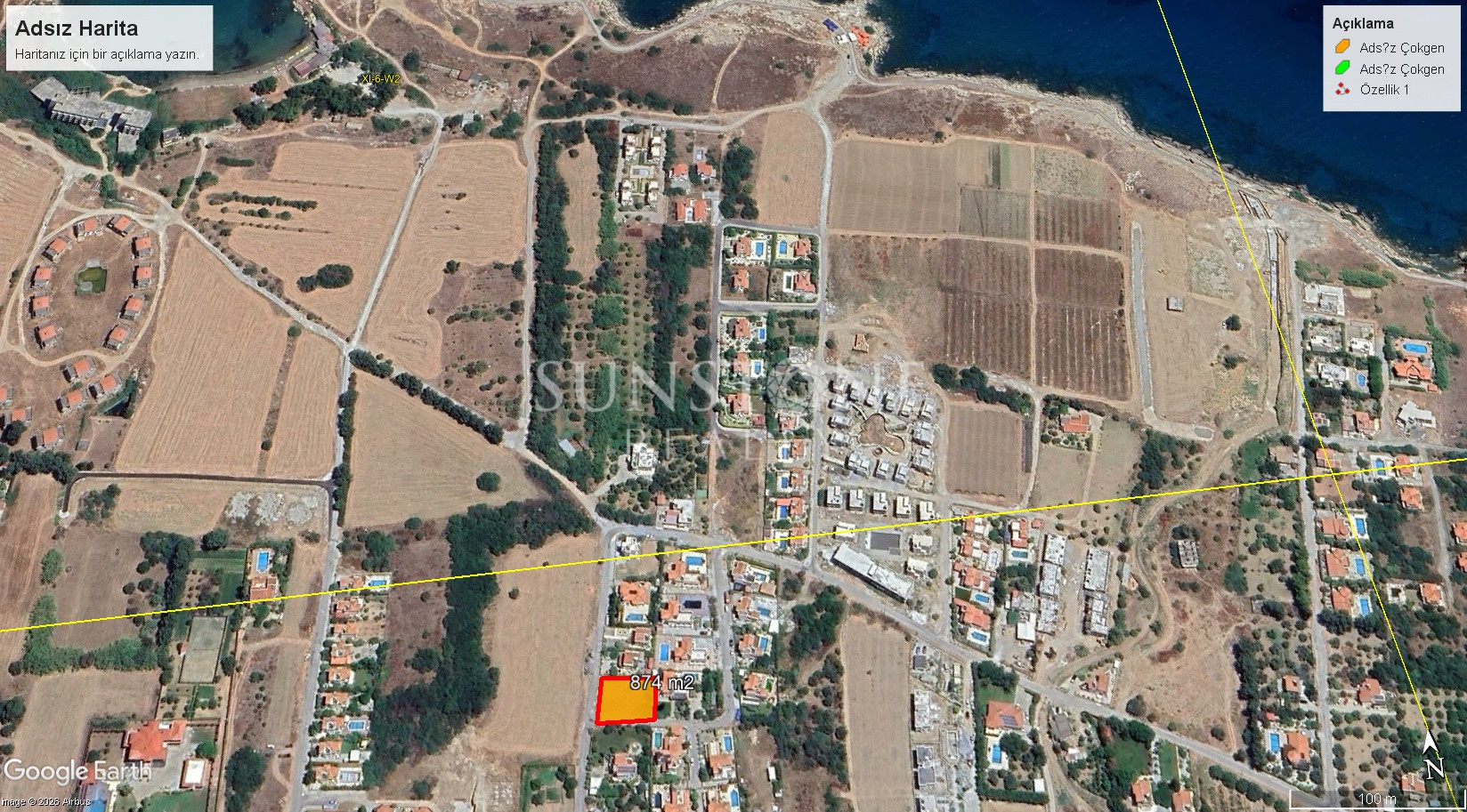 Kıbrıs Girne Lapta Bölgesinde Denize Yürüme Mesafesinde Türk Koçanlı Satılık Arazi. 3