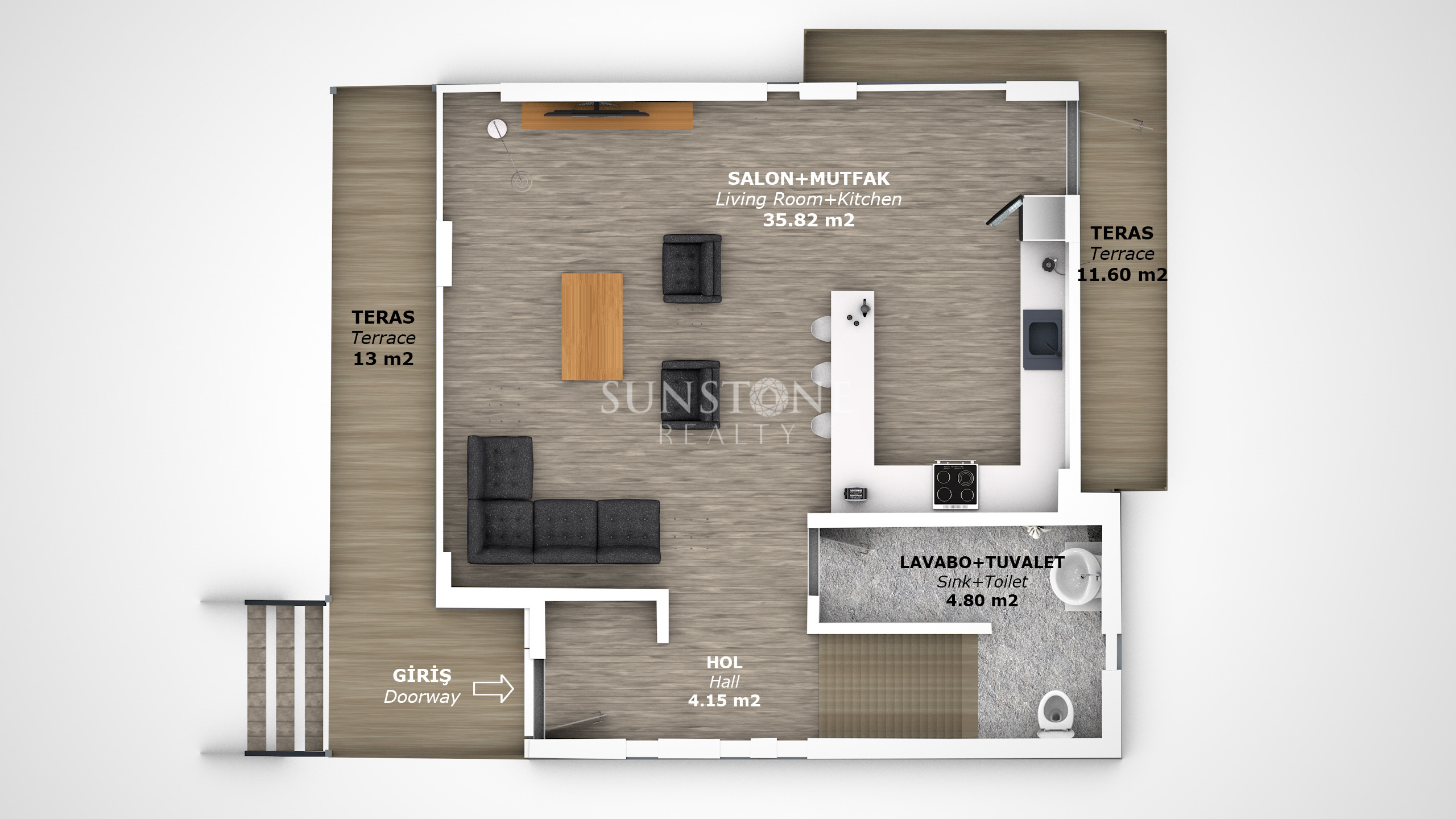 Ozanköy Kyrenia Modern Design 2+1 Villa for Sale 14